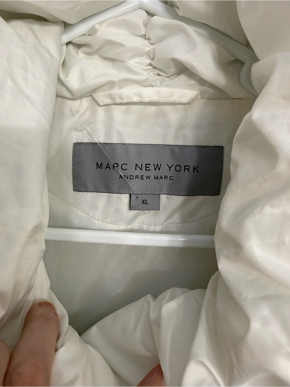 Marc New York Asymmetric Puffer Vest - White/Gold - Picture 2 of 4